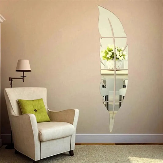 New Acrylic Mirror Wall Leaf