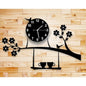 Stylish 3D Coffee Cup Tree Wall Clock for Bedroom, Drawing Room